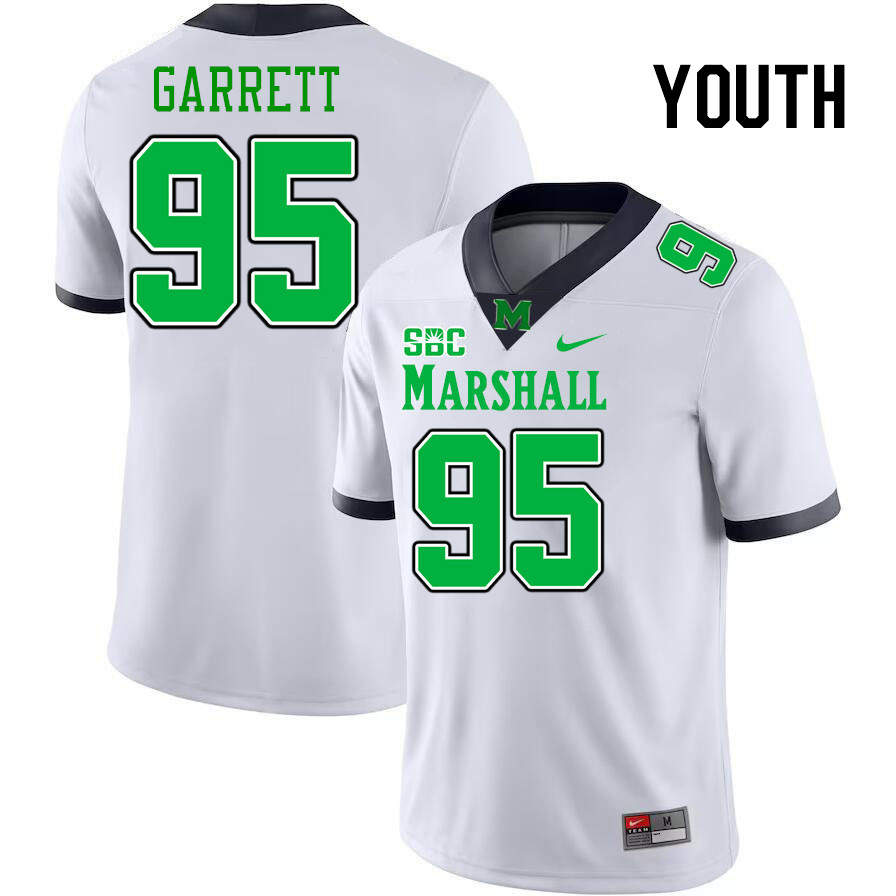 Youth #95 Donovan Garrett Marshall Thundering Herd SBC Conference College Football Jerseys Stitched-